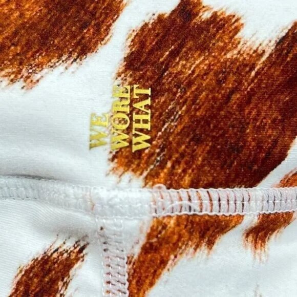 WeWoreWhat Revolve Cow Print High Rise Leggings Size XL - Picture 4 of 11